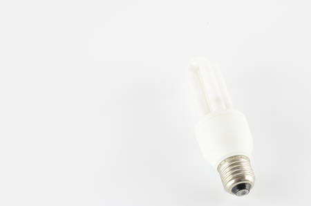 energy saving lamp on a white backgroundの写真素材