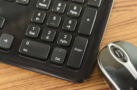 keyboard and wireless mouse computer or laptopの写真素材