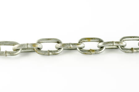 metal chain on a white の写真素材