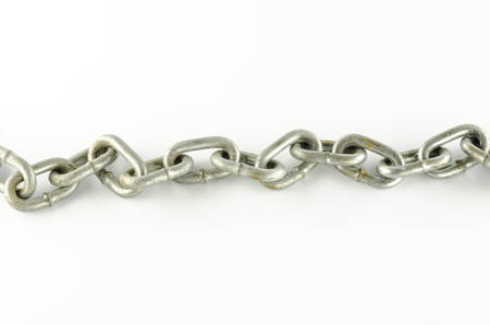 metal chain on a white 