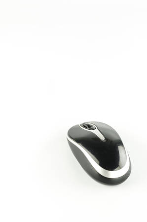 computer wireless mouse on a white 