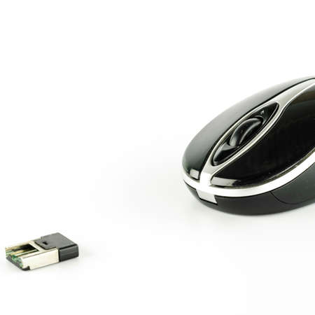 computer wireless mouse on a white background