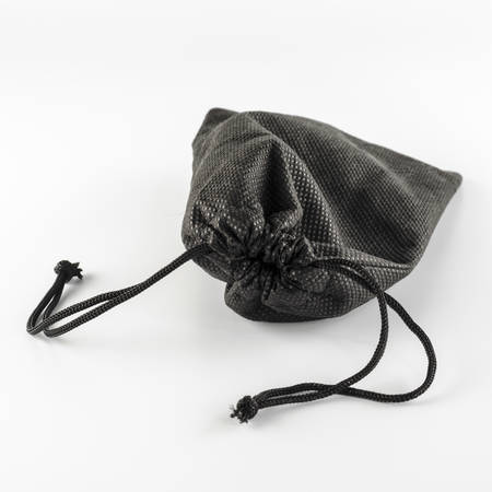 black color bag on a white backgroundの写真素材