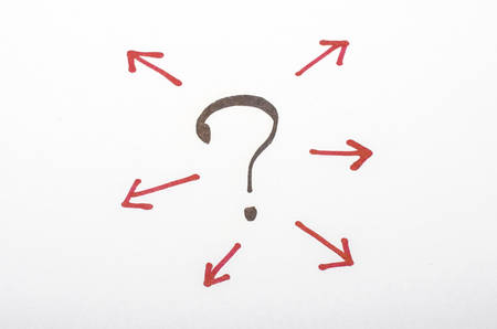 question mark with arrow concept way to solution