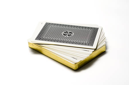 deck of cards on a white backgroundの写真素材