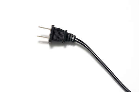 electric plug on a white backgroundの写真素材
