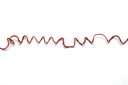 red rope on a white の写真素材