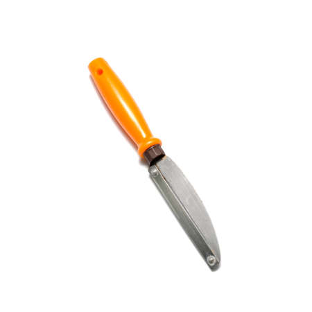 used two sharp knife on a white の写真素材