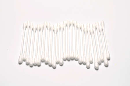 cotton buds on a white bacground