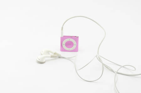 mp3 player isolated on white backgroundの写真素材