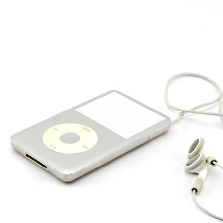 mp3 player isolated on white backgroundの写真素材