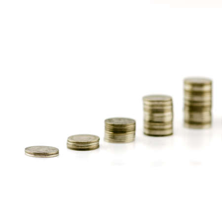 silver coin isolated on white background