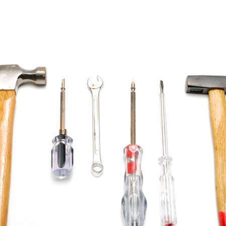 tools isolated on white backgroundの写真素材