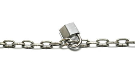 chain lock isolated on white background