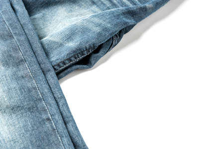 jean pants isolated on white backgroundの写真素材