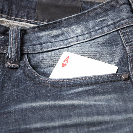 card in jean pocketの写真素材