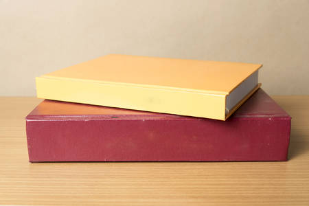 book on wood background