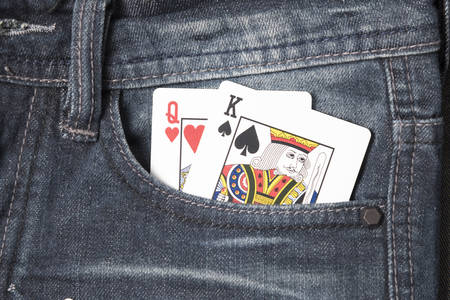 card in jean pocketの写真素材