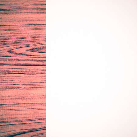 white paper on wood background vintage styleの写真素材