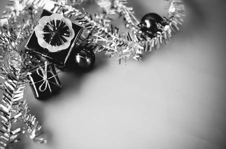 item decorate for christmas tree black and white color tone styleの写真素材