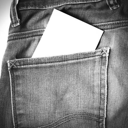 note in jean pocket black and white tone color styleの写真素材