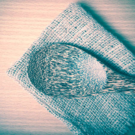 wooden spoon on table vintage styleの写真素材