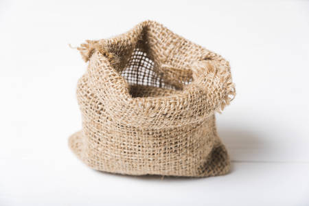 sack bag on white table
