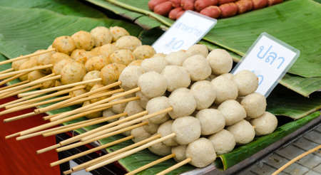 grill meat ballの写真素材