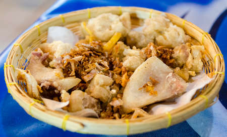Pork rinds also known as chicharon or chicharrones, deep fried pork skinの写真素材