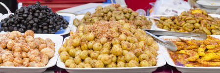 Pickled fruits ,preserve Fruit in the local market of Thailand, food snackの写真素材
