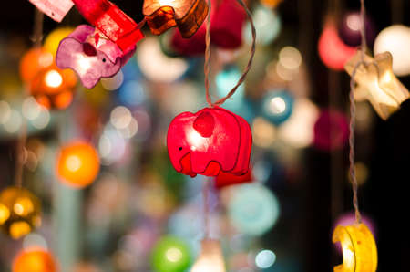 Paper lantern and light lampの写真素材