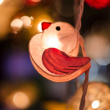Bird Paper lantern and light lampの写真素材