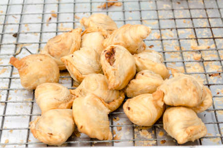 newly fried curry puff, snack, pastry, stuffed breadの写真素材
