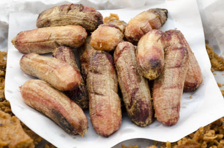 Fried banana frittersの写真素材