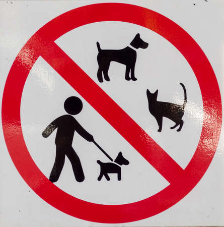 no dog sign at parkの写真素材