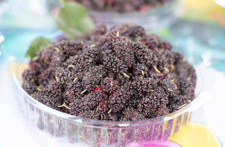 fresh mulberry.の写真素材