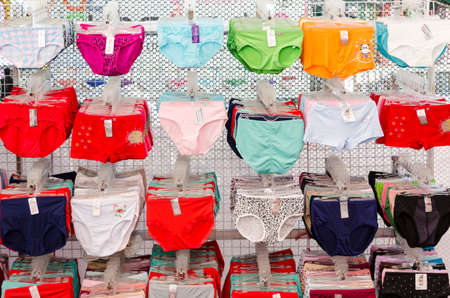 BANGKOK,THAILAND - 2 FEBRUARY 2017 : hanging of women's under wear for sellingのeditorial素材