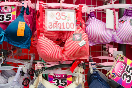 BANGKOK,THAILAND - 2 FEBRUARY 2017 : selling women's underwareのeditorial素材