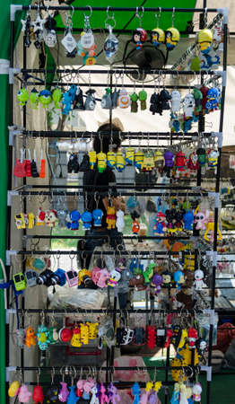 BANGKOK,THAILAND - 2 FEBRUARY 2017 : A lot of Toy key chainのeditorial素材