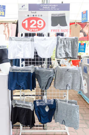 BANGKOK,THAILAND - 2 FEBRUARY 2017 : hanging of men's under wear for sellingのeditorial素材