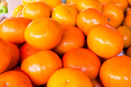 orange fruit sell at steet Thailandの写真素材