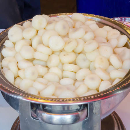waternut prepare for Thai desert food.の写真素材