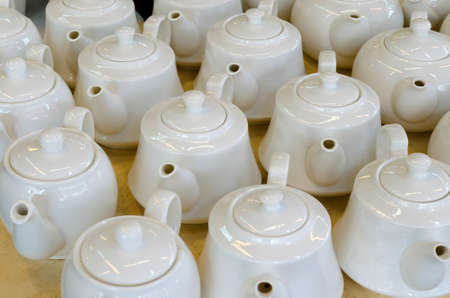 selling ceramic tableware at Jatujak weekend market,Bangkok Thailand.の写真素材