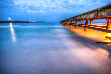 Jetty Twain at Hua-Hin Prachuapkhirikhan,Thailandの写真素材