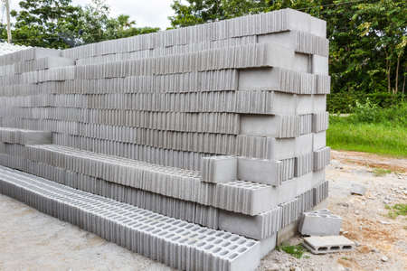 Concrete solid brick are stacked layers For sale 