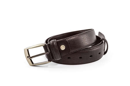 Brown leather belt for men.