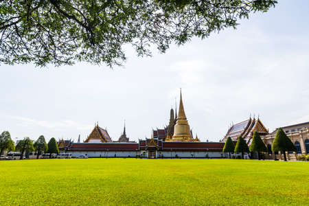 Wat Phra Kaew, Temple of the Emerald Buddha in Bangkok Thailand. の写真素材