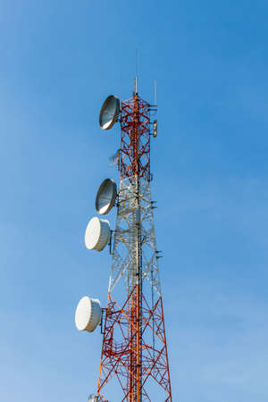 Mobile phone telecommunication radio antenna tower.