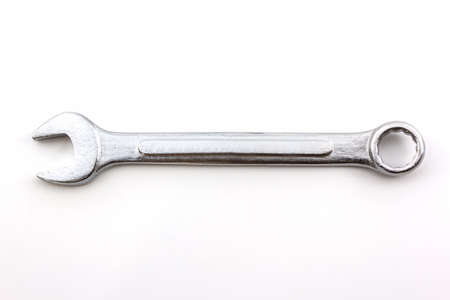 Wrench spanners tools on white background.の写真素材