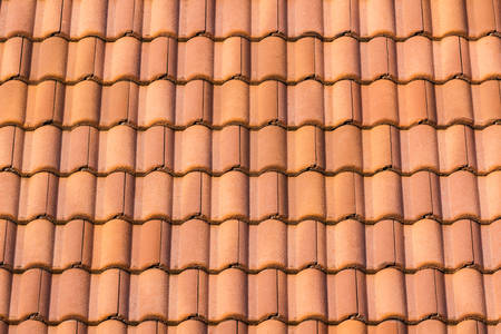 Seamless orange roof tile texture background for continuous replicate. 